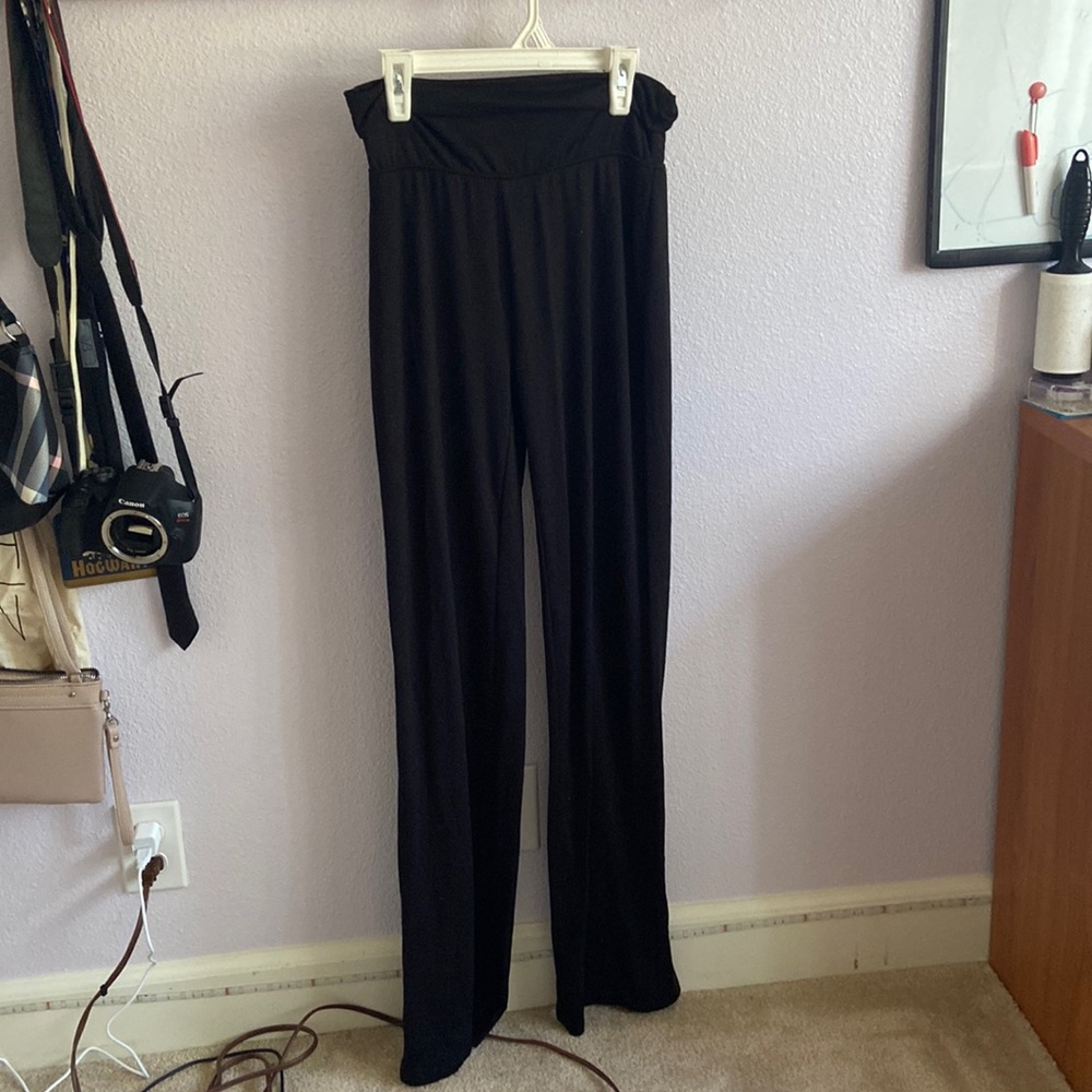 Black Flowy Leggings